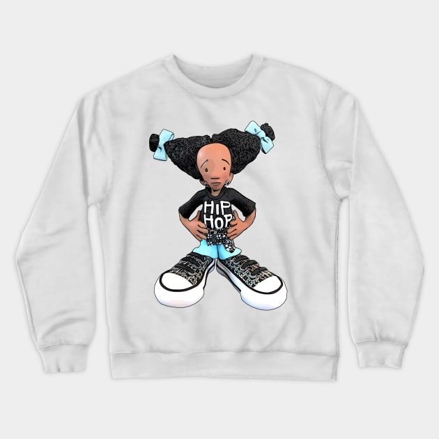 Hip Hop Gurl Crewneck Sweatshirt by ArtistLM